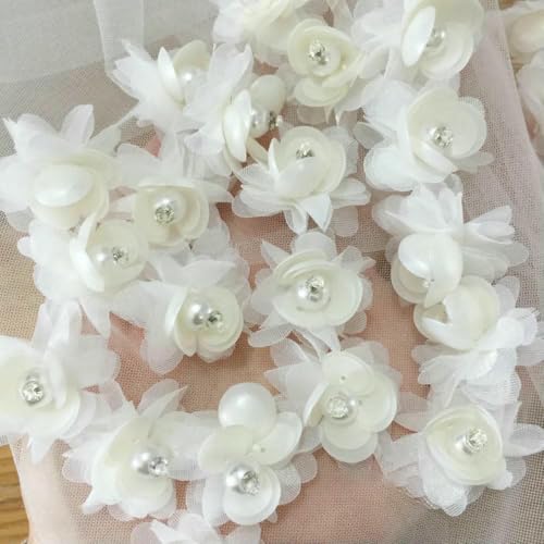 5 Stück weiße bestickte Blumen-Applikation zum Aufnähen, Reparatur für Hochzeit, DIY-Basteln, Stil 7, Weiß 5 Stück weiße bestickte Blumen-Applikation zum Aufnähen, Reparatur für Hochzeit, DIY-Basteln, Stil 7, Weiß von BSGUZ
