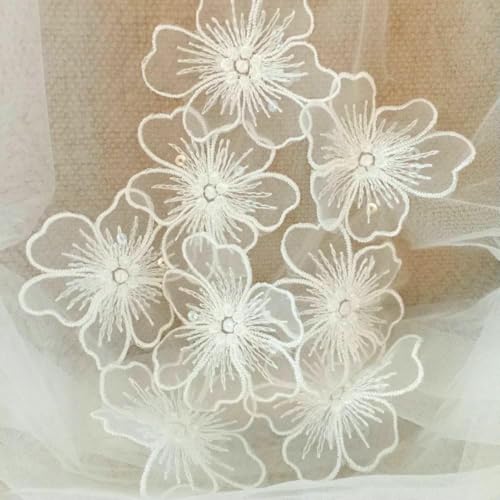 5 Stück weiße bestickte Blumen-Applikation zum Aufnähen, Reparatur für Hochzeit, DIY-Basteln, Stil 8 5 Stück weiße bestickte Blumen-Applikation zum Aufnähen, Reparatur für Hochzeit, DIY-Basteln, Stil 8 von BSGUZ