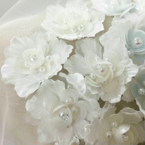 5 Stück weiße bestickte Blumen-Applikation zum Aufnähen, Reparatur für Hochzeit, DIY-Basteln, Stil 9, Weiß 5 Stück weiße bestickte Blumen-Applikation zum Aufnähen, Reparatur für Hochzeit, DIY-Basteln, Stil 9, Weiß von BSGUZ