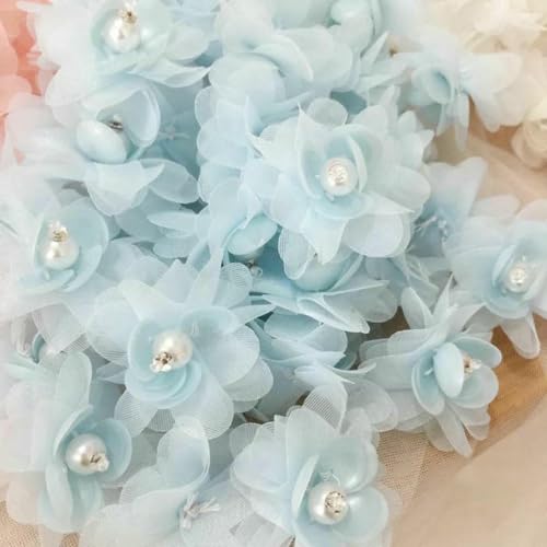 5 Stück weiße bestickte Blumen-Applikation zum Aufnähen, Reparatur für Hochzeit, DIY-Handwerk, Stil 7, Blau 5 Stück weiße bestickte Blumen-Applikation zum Aufnähen, Reparatur für Hochzeit, DIY-Handwerk, Stil 7, Blau von BSGUZ