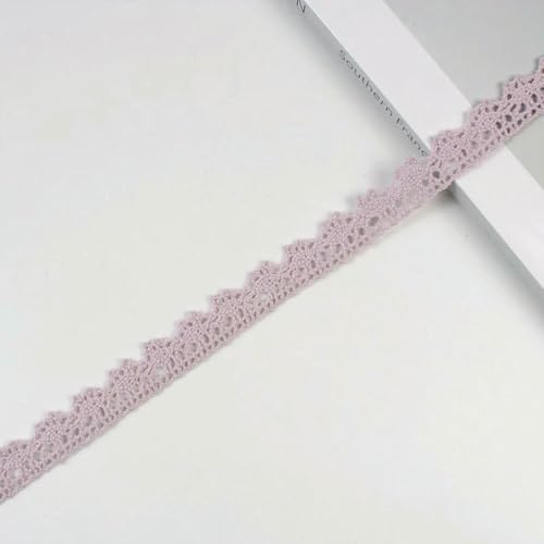 5 Yards/Lot 1,3 cm Farben Gehäkelte Baumwollspitzenbesätze für handgefertigte DIY-Nähbekleidungszubehör Basteldeko Blumenverpackung-6-13,0 mm-5 Stück von BSGUZ