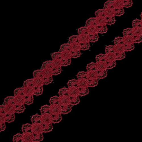 5 Yards 1,5 cm breites weißes Spitzenband, dekorativer Spitzenbesatz, Stoff für Hochzeit, Geburtstag, Weihnachten, Basteln, Nähen und Rockzubehör, Burgunderrot 5 Yards 1,5 cm breites weißes Spitzenband, dekorativer Spitzenbesatz, Stoff für Hochzeit, Geburtstag, Weihnachten, Basteln, Nähen und Rockzubehör, Burgunderrot von BSGUZ