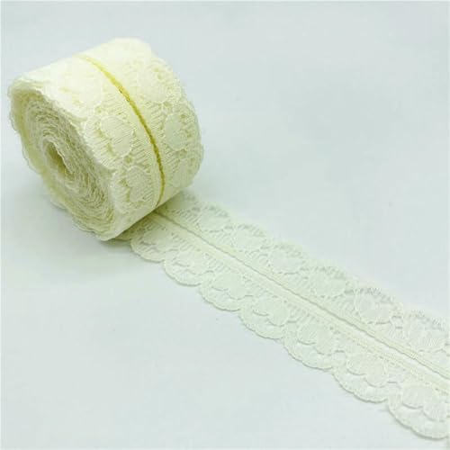 5 Yards 30 mm Spitzenband, herzförmig, bilateral, Kunsthandwerk, bestickter Netzspitzenbesatz, Nähstoff, Band, Rockzubehör-03 von BSGUZ