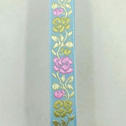 5 Yards glänzende Glitzerblume, national besticktes Jacquardband, handgefertigte DIY-Haarnadel-Ornamente-02-50 Yards von BSGUZ