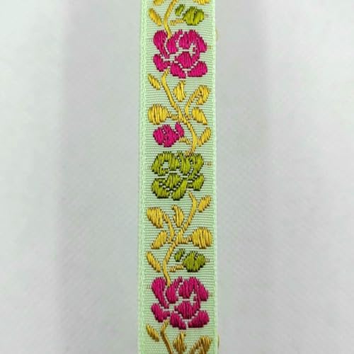 5 Yards glänzende Glitzerblume, national besticktes Jacquardband, handgefertigte DIY-Haarnadel-Ornamente-04-50 Yards von BSGUZ