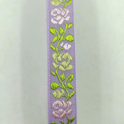 5 Yards glänzende Glitzerblume, national besticktes Jacquardband, handgefertigte DIY-Haarnadel-Ornamente-05-50 Yards von BSGUZ