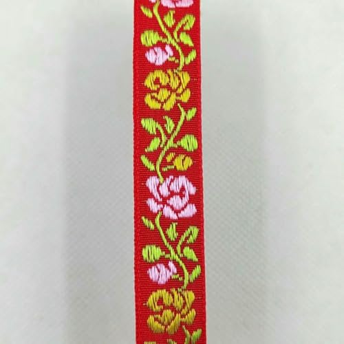 5 Yards glänzende Glitzerblume, national besticktes Jacquardband, handgefertigte DIY-Haarnadel-Ornamente-06-50 Yards von BSGUZ