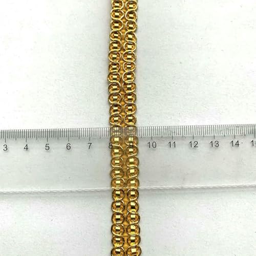 5 m/16,4 Fuß pro Packung, gold-silberne Spitzenbesätze, Weben, Tausendfüßler, handgefertigt, DIY, Nähen, Kleider, Vorhänge, Basteln, Pailletten, dünne Bänder, Dekor, gro von BSGUZ