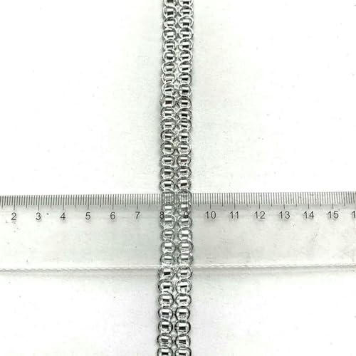 5 m/16,4 Fuß pro Packung, gold-silberne Spitzenbesätze, Weben, Tausendfüßler, handgefertigt, DIY, Nähen, Kleider, Vorhänge, Basteln, Pailletten, dünne Bänder, Dekor, gro 5 m/16,4 Fuß pro Packung, gold-silberne Spitzenbesätze, Weben, Tausendfüßler, handgefertigt, DIY, Nähen, Kleider, Vorhänge, Basteln, Pailletten, dünne Bänder, Dekor, gro von BSGUZ