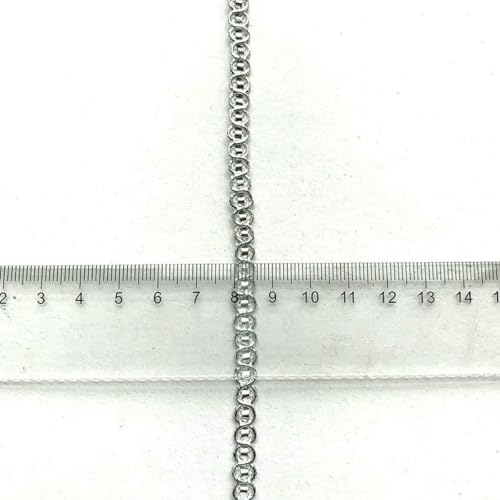 5 m/16,4 Fuß pro Packung, gold-silberne Spitzenbesätze, Weben, Tausendfüßler, handgefertigt, DIY, Nähen, Kleider, Vorhänge, Basteln, Pailletten, dünne Bänder, Dekor, kle von BSGUZ