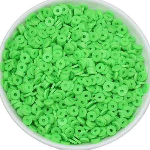 50 Gramm 6 mm Tonperlen zur Herstellung von Armbändern, flache runde Polymer-Tonperlen, Heishi-Perlen zur Schmuckherstellung, Armbänder, Halsketten, 341 Fruchtgrün 50 Gramm 6 mm Tonperlen zur Herstellung von Armbändern, flache runde Polymer-Tonperlen, Heishi-Perlen zur Schmuckherstellung, Armbänder, Halsketten, 341 Fruchtgrün von BSGUZ