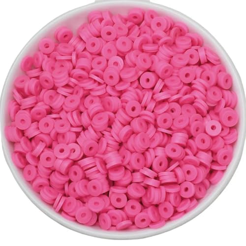 50 Gramm 6 mm Tonperlen zur Herstellung von Armbändern, flache runde Polymer-Tonperlen, Heishi-Perlen zur Schmuckherstellung, Armbänder, Halsketten – 232 Rosarot 50 Gramm 6 mm Tonperlen zur Herstellung von Armbändern, flache runde Polymer-Tonperlen, Heishi-Perlen zur Schmuckherstellung, Armbänder, Halsketten – 232 Rosarot von BSGUZ