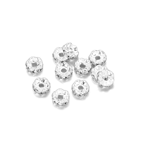 50 Stück/Los, 4 6 8 mm, goldfarbene Strass-Rondellen, Kristallperlen, lose Abstandsperlen für DIY-Schmuckherstellung, Zubehör, Silber, 02–8 mm x 50 Stück 50 Stück/Los, 4 6 8 mm, goldfarbene Strass-Rondellen, Kristallperlen, lose Abstandsperlen für DIY-Schmuckherstellung, Zubehör, Silber, 02–8 mm x 50 Stück von BSGUZ