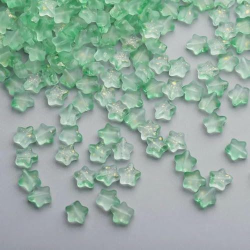 50 Stück/Los, 8 mm, mattierte Sternperlen mit Farbverlauf, lose tschechische Glasperlen zur Schmuckherstellung, handgefertigtes DIY-Zubehör, 6–8 mm (50 Stück) von BSGUZ