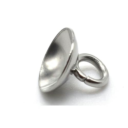 50 Stück/Los, Edelstahl, hypoallergen, 3/4/5/6/8/10 mm, zum Aufkleben, Perlenkappen, Charms für DIY-Halsketten, Schmuckherstellung, Stahlton, 5 mm 50 Stück/Los, Edelstahl, hypoallergen, 3/4/5/6/8/10 mm, zum Aufkleben, Perlenkappen, Charms für DIY-Halsketten, Schmuckherstellung, Stahlton, 5 mm von BSGUZ