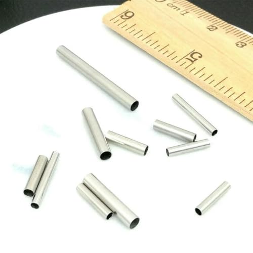 50 Stück/Los 304 Edelstahl 10 15 20 25 30 mm gerade Rohrperlen Verbinder für DIY Armband Halskette Schmuckherstellung-Weiß-2x15mm 50 Stück/Los 304 Edelstahl 10 15 20 25 30 mm gerade Rohrperlen Verbinder für DIY Armband Halskette Schmuckherstellung-Weiß-2x15mm von BSGUZ