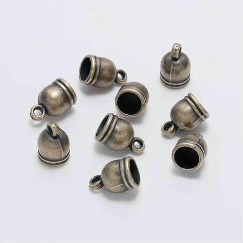 50 Stück/Los Halsketten-Endkappen, Quastenkappen, Lederkordel-Crimp-Endkappen, Perlenkappen, Verschluss für DIY-Schmuckherstellung, Zubehör – Antikbronze – 7 mm x 50 Stück 50 Stück/Los Halsketten-Endkappen, Quastenkappen, Lederkordel-Crimp-Endkappen, Perlenkappen, Verschluss für DIY-Schmuckherstellung, Zubehör – Antikbronze – 7 mm x 50 Stück von BSGUZ