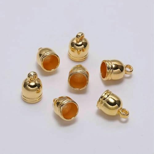 50 Stück/Los Halsketten-Endkappen, Quastenkappen, Lederkordel-Crimp-Endkappen, Perlenkappen, Verschluss für DIY-Schmuckherstellung, Zubehör-Gold-7 mm x 50 Stück 50 Stück/Los Halsketten-Endkappen, Quastenkappen, Lederkordel-Crimp-Endkappen, Perlenkappen, Verschluss für DIY-Schmuckherstellung, Zubehör-Gold-7 mm x 50 Stück von BSGUZ