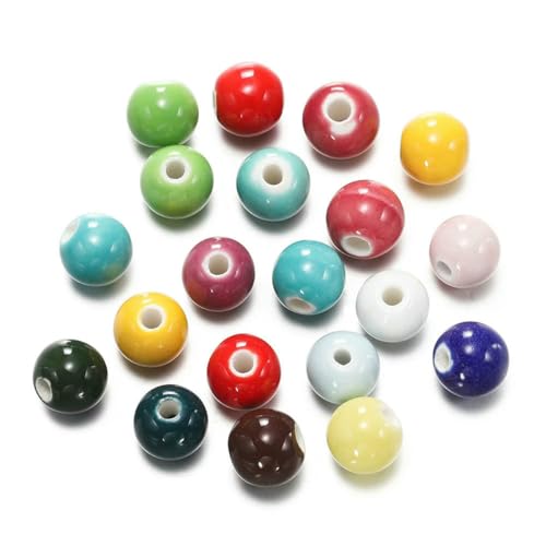 50 Stück 6/8/10 mm modische Keramikperlen mit großem Loch, handgefertigt, lose runde Porzellanperlen zum Selbermachen für Schmuckherstellungszubehör, gemischt, 01–10 mm x 50 Stück 50 Stück 6/8/10 mm modische Keramikperlen mit großem Loch, handgefertigt, lose runde Porzellanperlen zum Selbermachen für Schmuckherstellungszubehör, gemischt, 01–10 mm x 50 Stück von BSGUZ