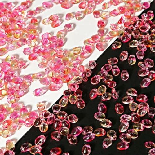 50 Stück 6 x 8 mm Tropfenförmige Lampwork-Perlen, Anhänger, Wassertropfen, Glasperlen, handgefertigt, DIY-Schmuckherstellung, 12 von BSGUZ