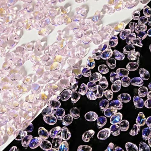 50 Stück 6 x 8 mm Tropfenförmige Lampwork-Perlen, Anhänger, Wassertropfen, Glasperlen, handgefertigt, DIY-Schmuckherstellung, 17 von BSGUZ