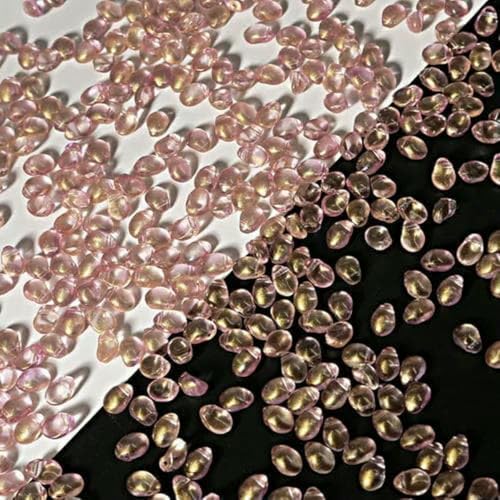 50 Stück 6 x 8 mm Tropfenförmige Lampwork-Perlen, Anhänger, Wassertropfen, Glasperlen, handgefertigt, DIY-Schmuckherstellung, 19 von BSGUZ