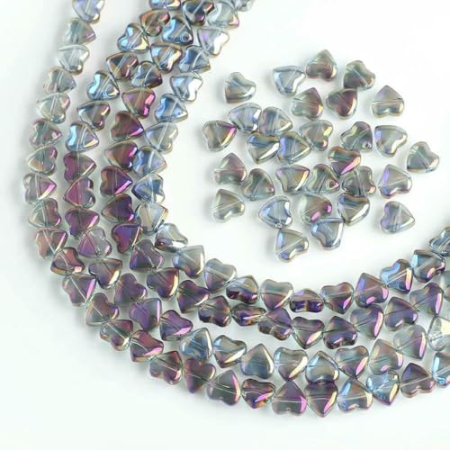 50 Stück Kristall-Herzanhänger, 8 mm, facettierte Glasperlen, handgefertigt, für Schmuck, DIY-Zubehör, CD30 50 Stück Kristall-Herzanhänger, 8 mm, facettierte Glasperlen, handgefertigt, für Schmuck, DIY-Zubehör, CD30 von BSGUZ