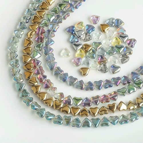 50 Stück Kristall Liebe Herz Anhänger 8mm facettierte Glas lose Perlen handgefertigt für Schmuck DIY Herstellung Zubehör-DDHS 50 Stück Kristall Liebe Herz Anhänger 8mm facettierte Glas lose Perlen handgefertigt für Schmuck DIY Herstellung Zubehör-DDHS von BSGUZ