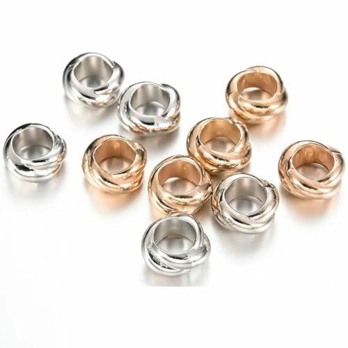 50 Stück Radabstandshalterperlen mit großem Loch, gemischte lose CCB-Perlen für die Herstellung von Armbändern und Schmuckstücken, 12–50 Stück 50 Stück Radabstandshalterperlen mit großem Loch, gemischte lose CCB-Perlen für die Herstellung von Armbändern und Schmuckstücken, 12–50 Stück von BSGUZ