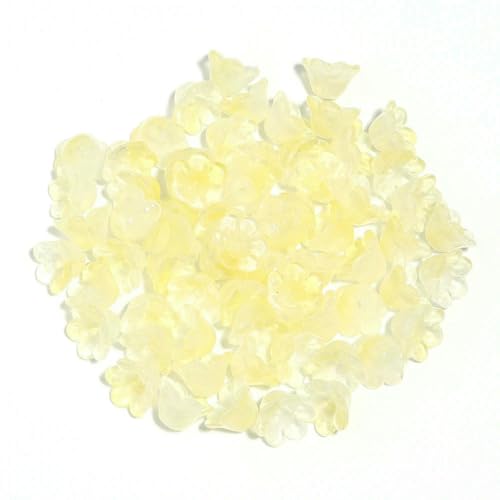 50 Stück bunte Maiglöckchen-Perlen in Blütenform, 12 x 7,5 mm, lose Murano-Glasperlen für DIY-Bastelarbeiten, Schmuckherstellung, Zubehör, Gelb 50 Stück bunte Maiglöckchen-Perlen in Blütenform, 12 x 7,5 mm, lose Murano-Glasperlen für DIY-Bastelarbeiten, Schmuckherstellung, Zubehör, Gelb von BSGUZ
