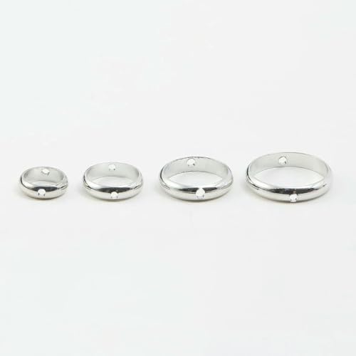 6/8/10/12 mm Doppelloch-Abstandshalter-Perlen-Positionierungskreis-Biegeringe für DIY-Ohrring-Armbänder, Schmuckherstellungszubehör, 10 Stück/Beutel-SL-Bohrungsgröße 6 mm von BSGUZ