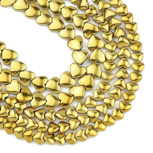 6/8 mm Blau, Goldfarbe, Rot, Lila Pfirsichherz Hämatit Naturstein Abstandshalter Lose Perlen für Schmuckherstellung DIY Armbänder Halskette-Gold-6 mm 75 Stück 6/8 mm Blau, Goldfarbe, Rot, Lila Pfirsichherz Hämatit Naturstein Abstandshalter Lose Perlen für Schmuckherstellung DIY Armbänder Halskette-Gold-6 mm 75 Stück von BSGUZ