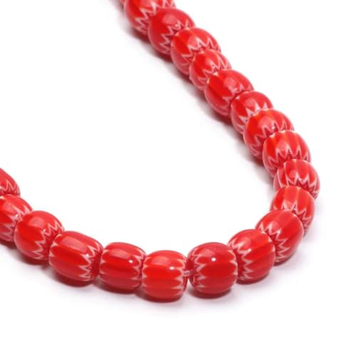 6/8 mm Kürbisform Lampwork-Perlen, zylinderförmige glasierte Glasperlen für die Herstellung von DIY-Schmuck, Halsketten, Armbändern, handgefertigten Accessoires, 1–8 mm, 56 Stück 6/8 mm Kürbisform Lampwork-Perlen, zylinderförmige glasierte Glasperlen für die Herstellung von DIY-Schmuck, Halsketten, Armbändern, handgefertigten Accessoires, 1–8 mm, 56 Stück von BSGUZ