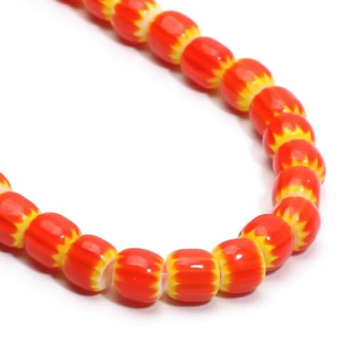 6/8 mm Kürbisform Lampwork-Perlen, zylinderförmige glasierte Glasperlen für die Herstellung von DIY-Schmuck, Halsketten, Armbändern, handgefertigten Accessoires, 2–8 mm, 56 Stück 6/8 mm Kürbisform Lampwork-Perlen, zylinderförmige glasierte Glasperlen für die Herstellung von DIY-Schmuck, Halsketten, Armbändern, handgefertigten Accessoires, 2–8 mm, 56 Stück von BSGUZ