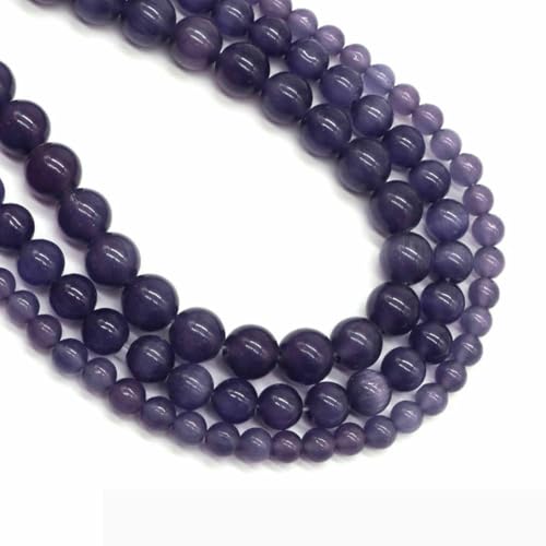 6 8 mm glatte hellgrüne, violette Chalcedon-Jade-Steinperlen, runde Perlen zur Schmuckherstellung, DIY-Halsketten, Ohrringe, Zubehör, Großhandel, violettes Katzenauge, 8 mm, 45 bis 46 S 6 8 mm glatte hellgrüne, violette Chalcedon-Jade-Steinperlen, runde Perlen zur Schmuckherstellung, DIY-Halsketten, Ohrringe, Zubehör, Großhandel, violettes Katzenauge, 8 mm, 45 bis 46 S von BSGUZ