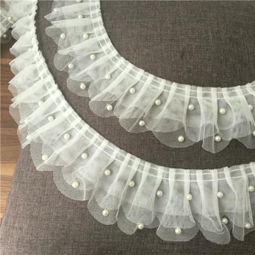 6 cm breiter moderner Tüll 3D-Spitzen-Applikation, Glitzerperlen, Rüschenbesatz, Hochzeitskleid, Kleidung, Nähen, Guipure-Zubehör – 1 Yard 6 cm breiter moderner Tüll 3D-Spitzen-Applikation, Glitzerperlen, Rüschenbesatz, Hochzeitskleid, Kleidung, Nähen, Guipure-Zubehör – 1 Yard von BSGUZ