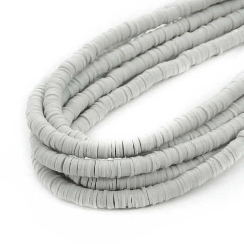 6 mm, 350 Stück, handgefertigt, flach, rund, Polymer-Ton-Perlen, Chip-Scheibe, lose Abstandsperlen für DIY-Schmuckherstellung, Armbänder, gemischte Farben, Hellgrau, 6 mm 6 mm, 350 Stück, handgefertigt, flach, rund, Polymer-Ton-Perlen, Chip-Scheibe, lose Abstandsperlen für DIY-Schmuckherstellung, Armbänder, gemischte Farben, Hellgrau, 6 mm von BSGUZ