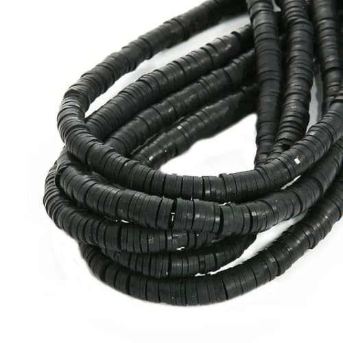 6 mm, 350 Stück, handgefertigt, flach, rund, Polymer-Ton-Perlen, Chip-Scheibe, lose Abstandsperlen für DIY-Schmuckherstellung, Armbänder, gemischte Farben, Schwarz, 6 mm 6 mm, 350 Stück, handgefertigt, flach, rund, Polymer-Ton-Perlen, Chip-Scheibe, lose Abstandsperlen für DIY-Schmuckherstellung, Armbänder, gemischte Farben, Schwarz, 6 mm von BSGUZ