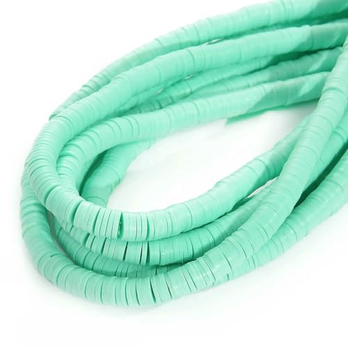 6 mm, 350 Stück, handgefertigt, flach, rund, Polymer-Ton-Perlen, Chip-Scheibe, lose Abstandsperlen für DIY-Schmuckherstellung, Armbänder, gemischte Farben, hellgrün, 6 mm 6 mm, 350 Stück, handgefertigt, flach, rund, Polymer-Ton-Perlen, Chip-Scheibe, lose Abstandsperlen für DIY-Schmuckherstellung, Armbänder, gemischte Farben, hellgrün, 6 mm von BSGUZ