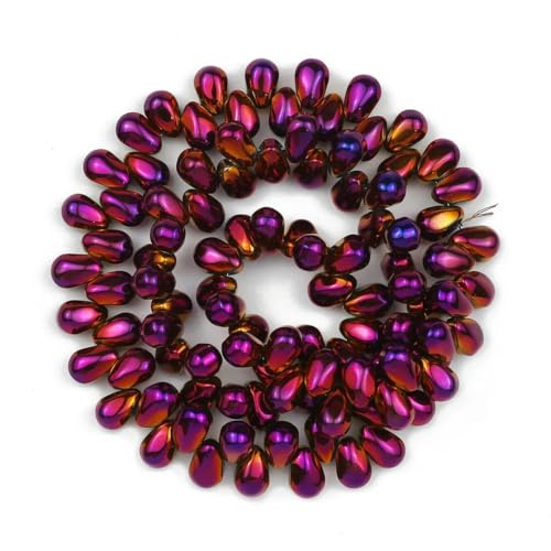6 mm, 90 Stück, Wassertropfenform, Kristallglas, AB-farbig plattiert, lose Perlen zum Selbermachen, für Bettelarmbänder, Halsketten, Schmuckzubehör – Wassertropfenform – 12 6 mm, 90 Stück, Wassertropfenform, Kristallglas, AB-farbig plattiert, lose Perlen zum Selbermachen, für Bettelarmbänder, Halsketten, Schmuckzubehör – Wassertropfenform – 12 von BSGUZ