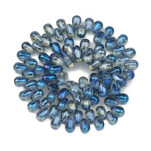 6 mm, 90 Stück, Wassertropfenform, Kristallglas, AB-farbig plattiert, lose Perlen zum Selbermachen, für Bettelarmbänder, Halsketten, Schmuckzubehör – Wassertropfenform – 7 6 mm, 90 Stück, Wassertropfenform, Kristallglas, AB-farbig plattiert, lose Perlen zum Selbermachen, für Bettelarmbänder, Halsketten, Schmuckzubehör – Wassertropfenform – 7 von BSGUZ