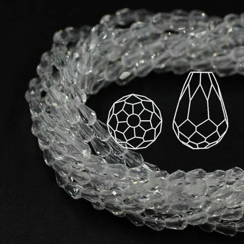 6 x 8 mm, 8 x 11 mm, 10 x 15 mm, gemischte Farben, Kristall, Tropfenform, Glasperlen, lose Abstandsperlen für Ohrringe, Armbänder, Schmuckherstellung, DIY, Farbe: Weiß, 1 6 x 8 mm, 8 x 11 mm, 10 x 15 mm, gemischte Farben, Kristall, Tropfenform, Glasperlen, lose Abstandsperlen für Ohrringe, Armbänder, Schmuckherstellung, DIY, Farbe: Weiß, 1 von BSGUZ