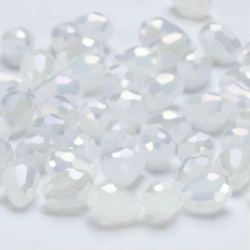 6 x 8 mm, facettierte Glasperlen in Tropfenform, AB-Farbe, Wassertropfen-Kristall, lose Abstandsperlen für die Schmuckherstellung, DIY-Armband-ZKSD001-042-6 x 8 mm, 65–70 Stück 6 x 8 mm, facettierte Glasperlen in Tropfenform, AB-Farbe, Wassertropfen-Kristall, lose Abstandsperlen für die Schmuckherstellung, DIY-Armband-ZKSD001-042-6 x 8 mm, 65–70 Stück von BSGUZ
