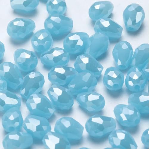 6 x 8 mm österreichische facettierte Tropfen-Glasperlen, AB-Farbe, Wassertropfen-Kristall, lose Abstandsperlen für die Schmuckherstellung, DIY-Armband-ZKSD001-018-8 x 11 mm-50–55 Stück 6 x 8 mm österreichische facettierte Tropfen-Glasperlen, AB-Farbe, Wassertropfen-Kristall, lose Abstandsperlen für die Schmuckherstellung, DIY-Armband-ZKSD001-018-8 x 11 mm-50–55 Stück von BSGUZ