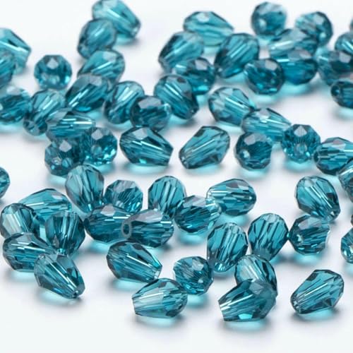 6 x 8 mm österreichische facettierte Tropfen-Glasperlen, AB-Farbe, Wassertropfen-Kristall, lose Abstandsperlen zur Schmuckherstellung, DIY-Armband-ZKSD001-021-8 x 11 mm, 50–55 Stück 6 x 8 mm österreichische facettierte Tropfen-Glasperlen, AB-Farbe, Wassertropfen-Kristall, lose Abstandsperlen zur Schmuckherstellung, DIY-Armband-ZKSD001-021-8 x 11 mm, 50–55 Stück von BSGUZ