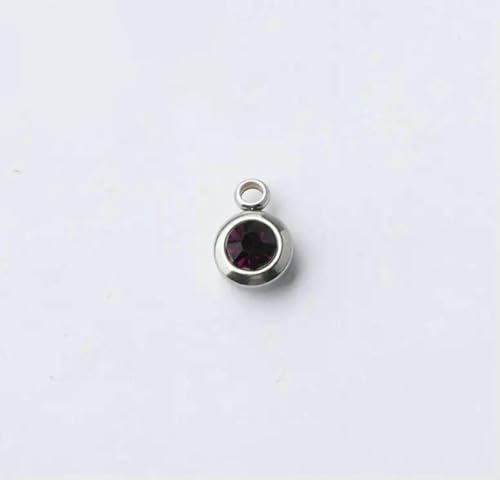 60 Stück/Los Edelstahl-Geburtsstein-Anhänger, 6,5 mm, Strasssteine, Monats-Geburtsstein-Anhänger für die DIY-Schmuckherstellung, Halskette-2 60 Stück/Los Edelstahl-Geburtsstein-Anhänger, 6,5 mm, Strasssteine, Monats-Geburtsstein-Anhänger für die DIY-Schmuckherstellung, Halskette-2 von BSGUZ