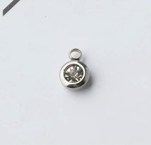 60 Stück/Los Edelstahl-Geburtsstein-Anhänger, 6,5 mm, Strasssteine, Monats-Geburtsstein-Anhänger für die DIY-Schmuckherstellung, Halskette-4 60 Stück/Los Edelstahl-Geburtsstein-Anhänger, 6,5 mm, Strasssteine, Monats-Geburtsstein-Anhänger für die DIY-Schmuckherstellung, Halskette-4 von BSGUZ