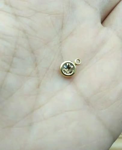 60 Stück/Los Edelstahl-Geburtsstein-Anhänger, 6,5 mm, Strasssteine, Monats-Geburtsstein-Anhänger für die DIY-Schmuckherstellung, Halskette-g 11 von BSGUZ