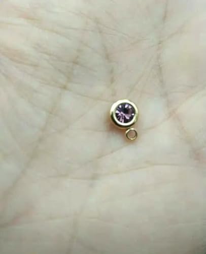 60 Stück/Los Edelstahl-Geburtsstein-Anhänger, 6,5 mm, Strasssteine, Monats-Geburtsstein-Anhänger für die DIY-Schmuckherstellung, Halskette-g 6 von BSGUZ