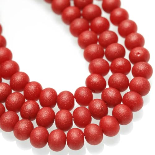 60 Stück mattierte flache Glasperlen zur Schmuckherstellung, Armbänder, Halsketten, Zubehör, DIY-Zubehör, 8 mm-7 60 Stück mattierte flache Glasperlen zur Schmuckherstellung, Armbänder, Halsketten, Zubehör, DIY-Zubehör, 8 mm-7 von BSGUZ